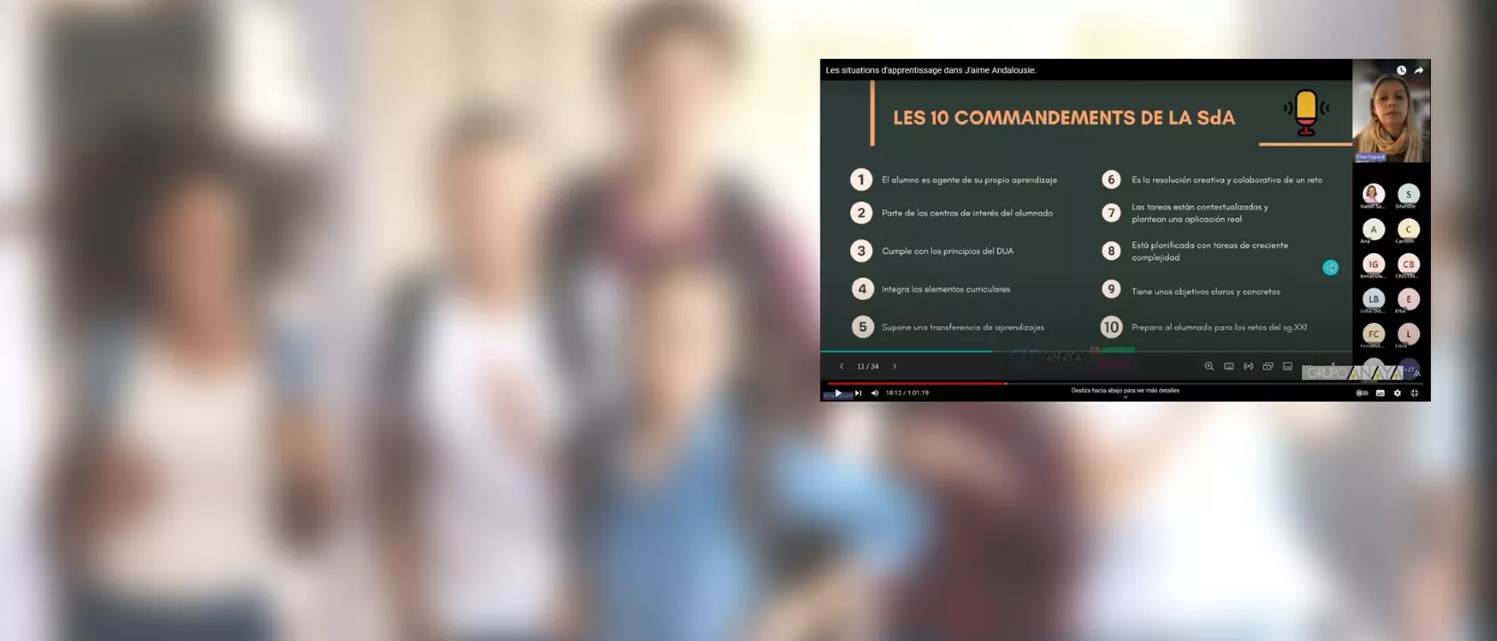 webinaire Les situations d'apprentissage dans J'aime Andalousie