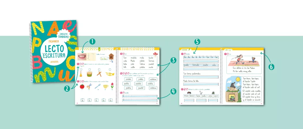 Lectoescritura 1º Primaria con trabadas