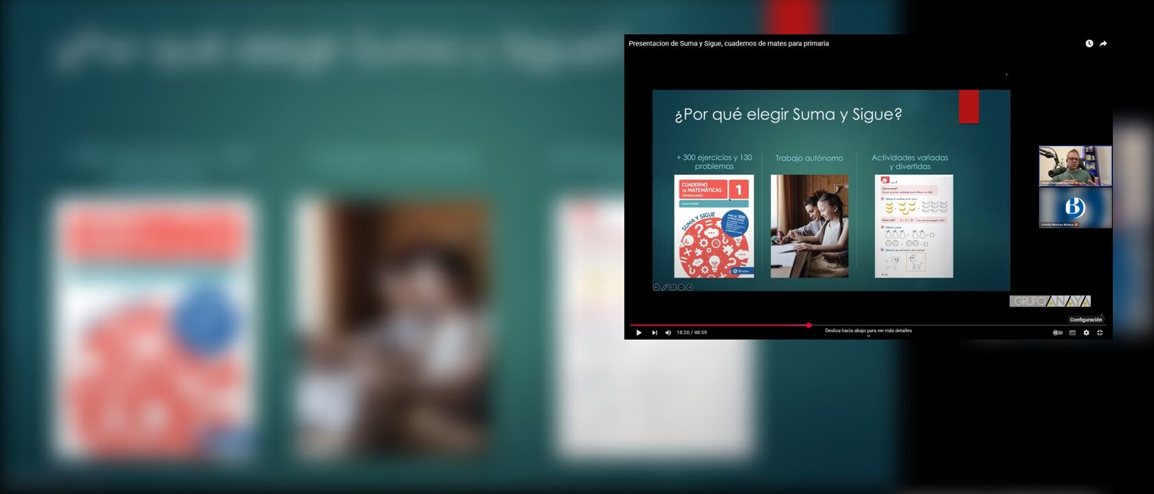 Webinar Suma y Sigue, cuadernos de matem&aacute;ticas para Primaria